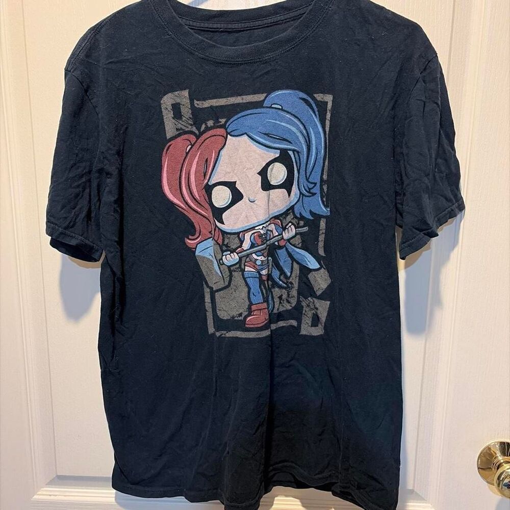 Dc-comics Men's Black and Navy T-shirt